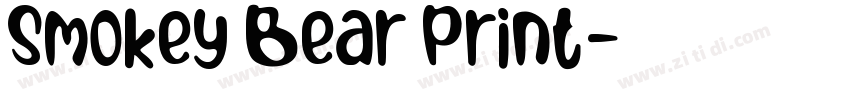 Smokey Bear Print字体转换